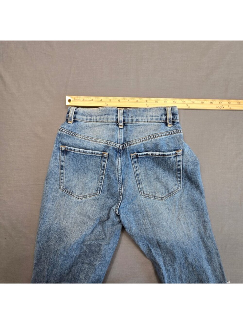 Pacsun 24 Womens Baggy Jeans Distressed Light Wash Casual Denim Pants - Picture 8 of 8